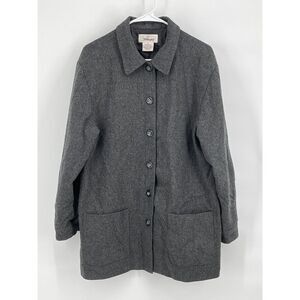 Women's Worthington Coat Size 12 100% Wool Gray. Lightweight‎ Mid Length